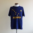 画像1: 1980s ALASKA 州旗プリントTシャツ　 表記L  (1)