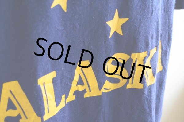 画像9: 1980s ALASKA 州旗プリントTシャツ　 表記L  (9)