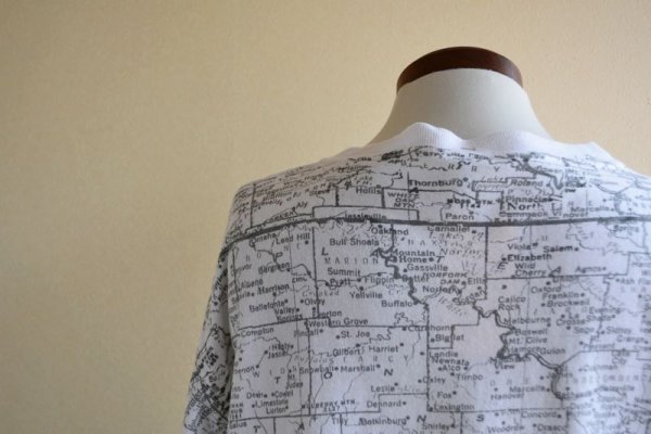 画像12: 1990s ARKANSAS マップTシャツ  表記L  (12)