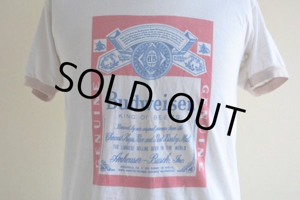 画像10: 1970s Budweiser リンガーTシャツ　 実寸S  (10)