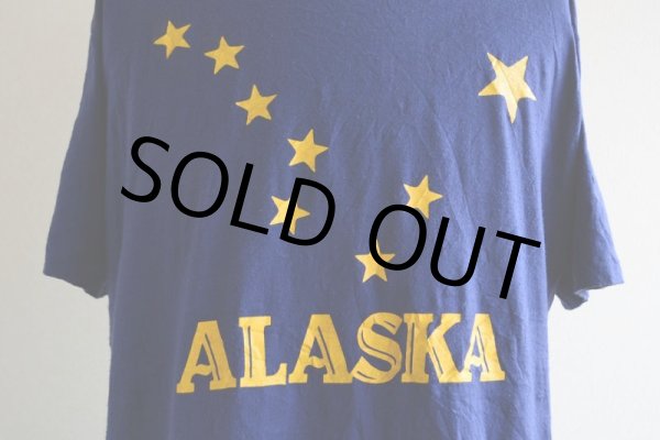 画像8: 1980s ALASKA 州旗プリントTシャツ　 表記L  (8)