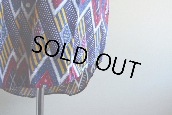 画像9: 1990s TOMMY HILFIGER 総柄 半袖シャツ　 表記L  (9)