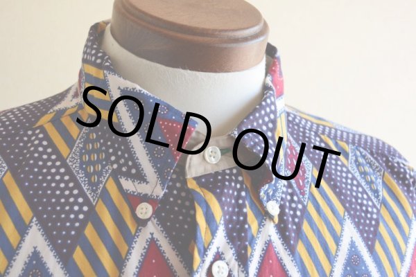 画像7: 1990s TOMMY HILFIGER 総柄 半袖シャツ　 表記L  (7)