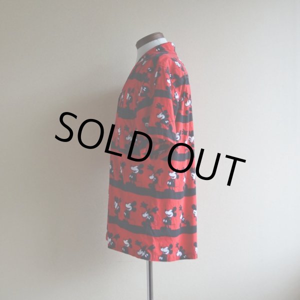 画像4: Mickey Mouse 半袖コットンシャツ  実寸M  (4)