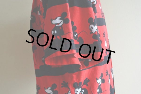 画像10: Mickey Mouse 半袖コットンシャツ  実寸M  (10)