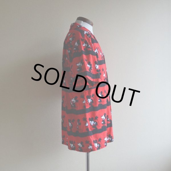 画像2: Mickey Mouse 半袖コットンシャツ  実寸M  (2)