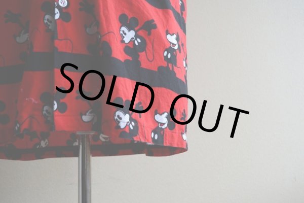 画像8: Mickey Mouse 半袖コットンシャツ  実寸M  (8)