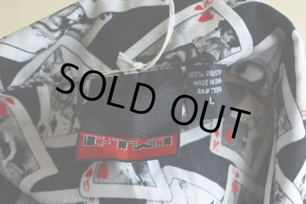 画像5: C-TWO セクシートランプ柄 ポリエステルシャツ  表記L  (5)