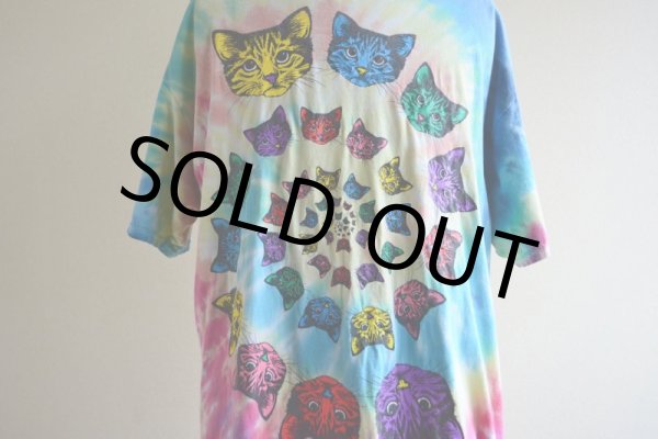 画像7: 猫タイダイTシャツ　 表記XL  (7)