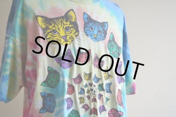 画像11: 猫タイダイTシャツ　 表記XL  (11)