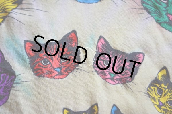 画像12: 猫タイダイTシャツ　 表記XL  (12)