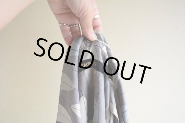 画像5: BACHRACH 総柄シルクシャツ　 ヘリンボーン　 表記M  (5)