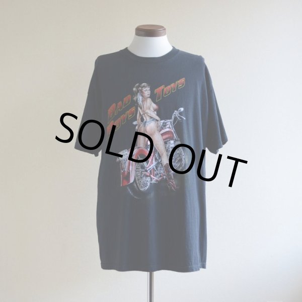 画像1: 1990s〜 BAD BOYS TOYS モーターサイクルTシャツ　 セクシープリント　 表記XL  (1)
