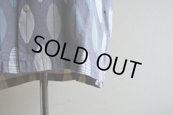 画像9: BACHRACH 総柄シルクシャツ　 ヘリンボーン　 表記M  (9)