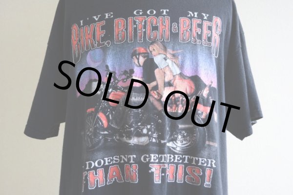 画像7: 1990s〜 I'VE GOT MY BIKE,BITCH&BEER モーターサイクルTシャツ　 セクシープリント　 表記XL  (7)