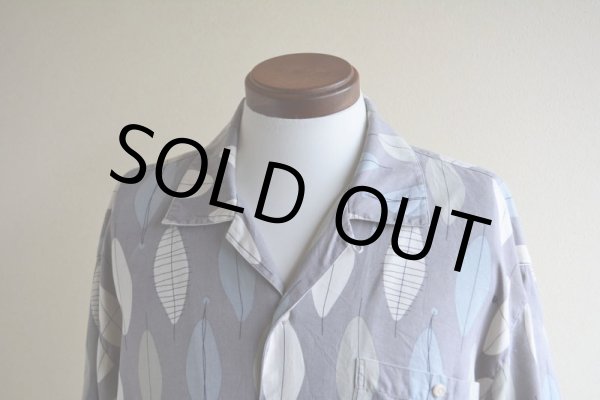 画像6: BACHRACH 総柄シルクシャツ　 ヘリンボーン　 表記M  (6)