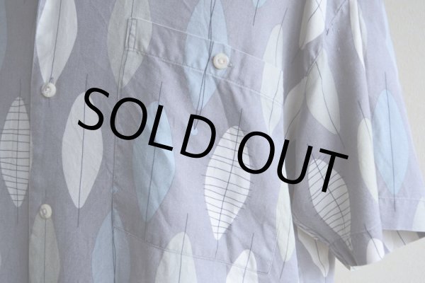 画像8: BACHRACH 総柄シルクシャツ　 ヘリンボーン　 表記M  (8)