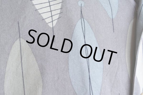 画像14: BACHRACH 総柄シルクシャツ　 ヘリンボーン　 表記M  (14)