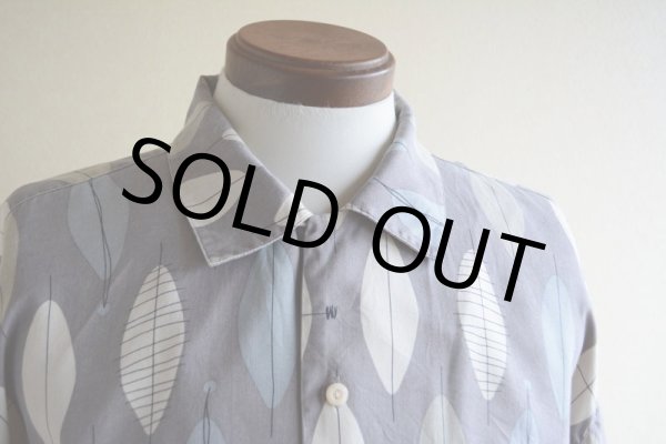 画像10: BACHRACH 総柄シルクシャツ　 ヘリンボーン　 表記M  (10)