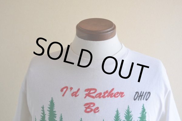 画像6: 1980s I'ｄ Rather Be Fishing Tシャツ　 表記L  (6)