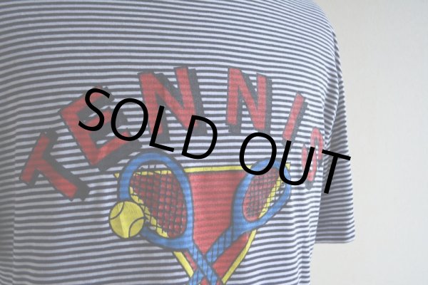 画像9: 1990s TENNIS ボーダーTシャツ　 表記L  (9)