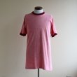画像1: 1970s〜 TOWNCRAFT 無地リンガーTシャツ　 表記L  (1)
