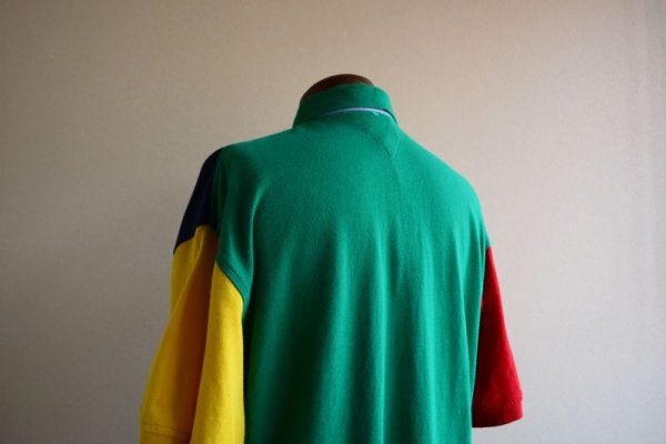 画像13: 1990s TOMMY HILFIGER 半袖ポロシャツ  クレイジーパターン  表記M  (13)