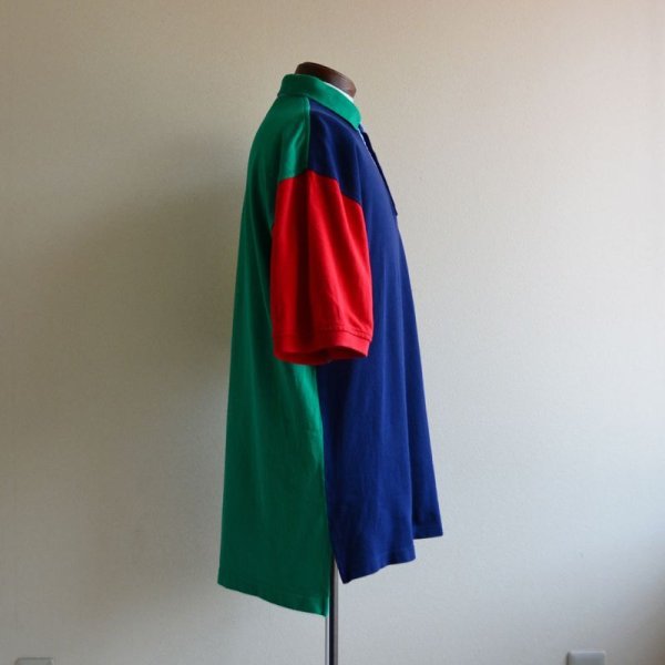 画像2: 1990s TOMMY HILFIGER 半袖ポロシャツ  クレイジーパターン  表記M  (2)