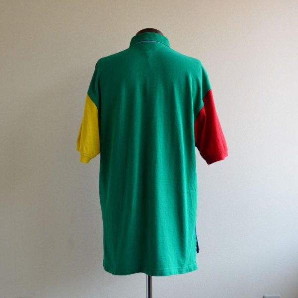 画像3: 1990s TOMMY HILFIGER 半袖ポロシャツ  クレイジーパターン  表記M  (3)