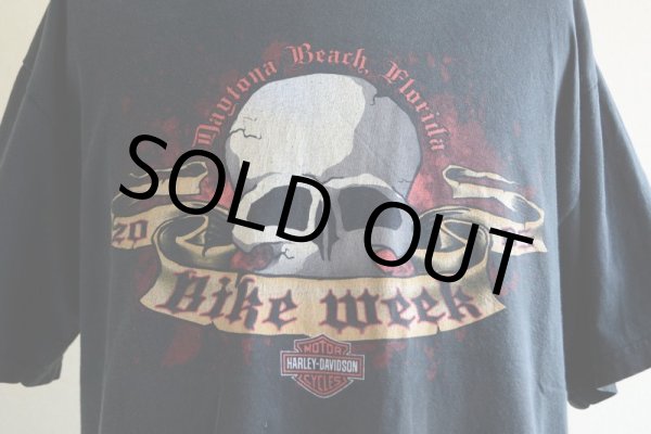 画像8: 2000s HARLEY-DAVIDSON DAYTONA BIKE WEEK スカルプリントTシャツ　 表記L  (8)
