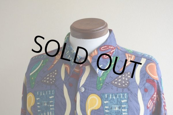 画像6: Pierre Cardin 総柄レーヨンシャツ　 表記XL  (6)