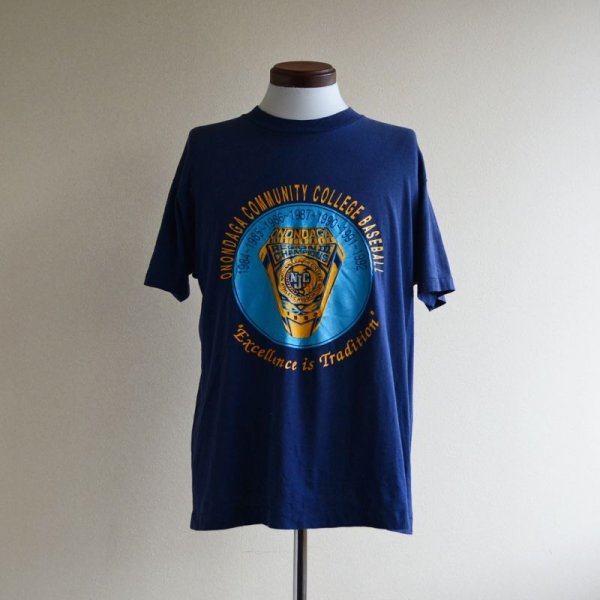 画像1: 1980s カレッジTシャツ　 ONONDAGA COMMUNITY COLLEGE BASEBALL　 表記XL  (1)