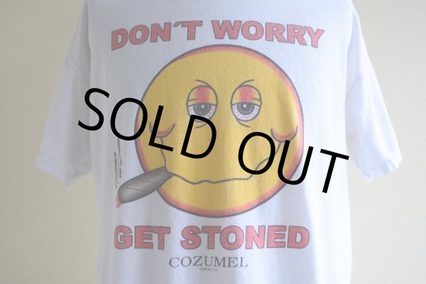 画像6: 1990s〜 DON’T WORRY GET STONED スマイルTシャツ　 実寸L  (6)