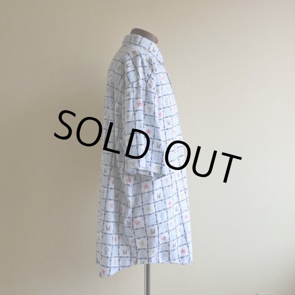 画像2: 1990s BARN FLY ウエスタン柄コットンBDシャツ　 表記L  (2)