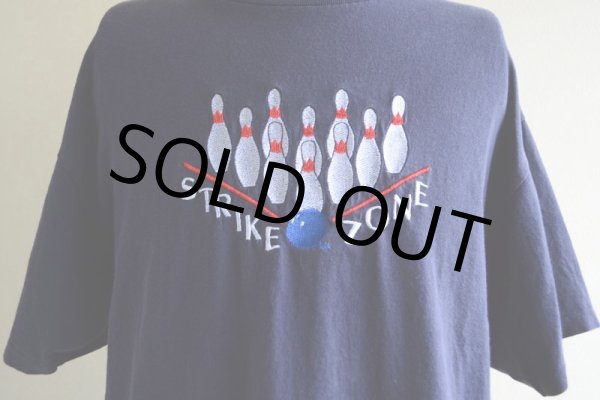 画像7: 1990s〜 STRIKE ZONE ボウリング刺繍Tシャツ　 表記XL  (7)
