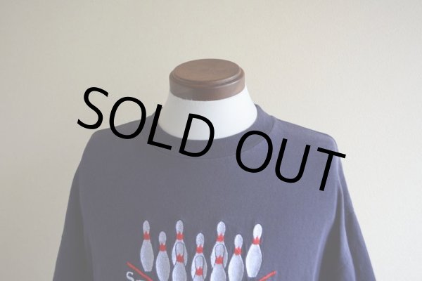 画像6: 1990s〜 STRIKE ZONE ボウリング刺繍Tシャツ　 表記XL  (6)