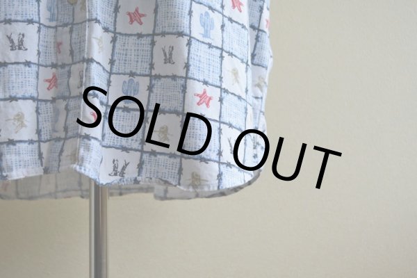 画像9: 1990s BARN FLY ウエスタン柄コットンBDシャツ　 表記L  (9)