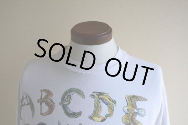 画像5: 1990s BIRD ALPHABET Tシャツ　 実寸L  (5)