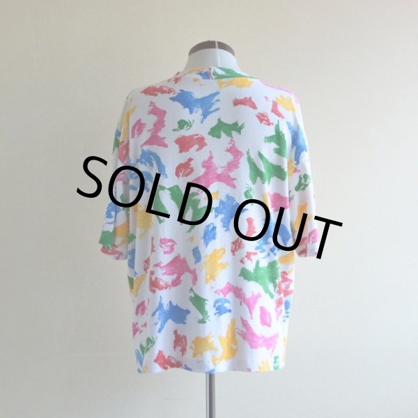 画像3: 1990s カラフル総柄Tシャツ　 実寸L  (3)