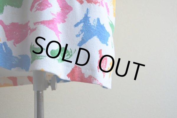 画像7: 1990s カラフル総柄Tシャツ　 実寸L  (7)