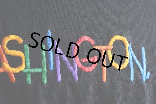 画像8: 1990s〜 WASHINGTON D.C. 刺繍ロゴTシャツ  表記XL  (8)