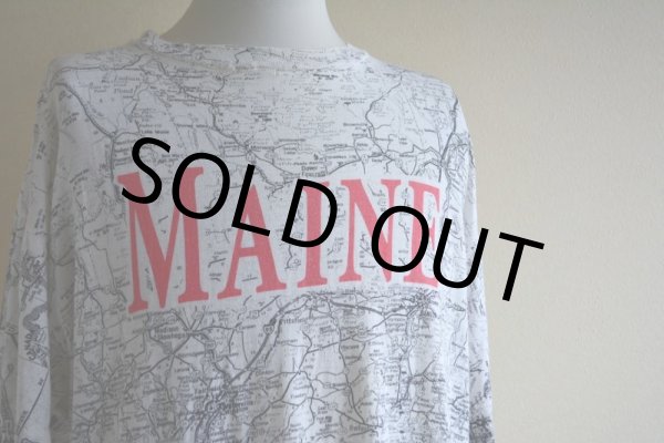 画像7: 1990s MAINE マップTシャツ　 表記L  (7)