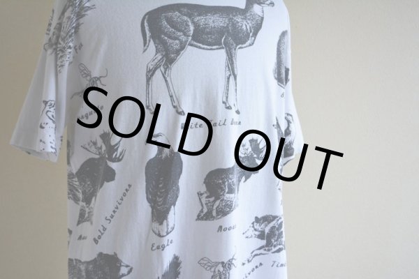 画像7: 1990s アニマルプリント 総柄Tシャツ　 MADE IN USA　 表記L  (7)