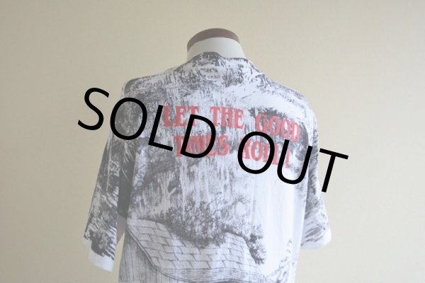 画像11: 1990s LAISSEZ LES BONS TEMPS ROULER 総柄プリントTシャツ　 MADE IN USA　 表記L  (11)