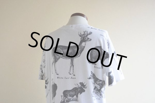 画像11: 1990s アニマルプリント 総柄Tシャツ　 MADE IN USA　 表記L  (11)