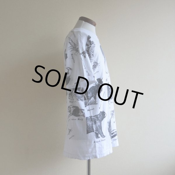 画像2: 1990s アニマルプリント 総柄Tシャツ　 MADE IN USA　 表記L  (2)