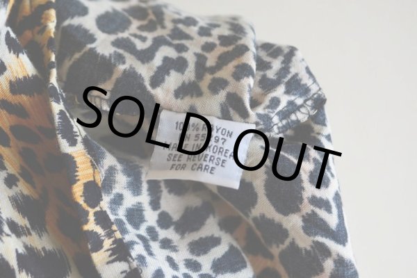 画像6: 1990s ヒョウ柄 レーヨンシャツ　 表記XL  (6)