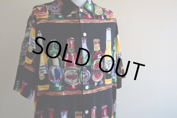 画像8: 1990s ビール柄 コットンシャツ　 MADE IN USA　 表記L  (8)