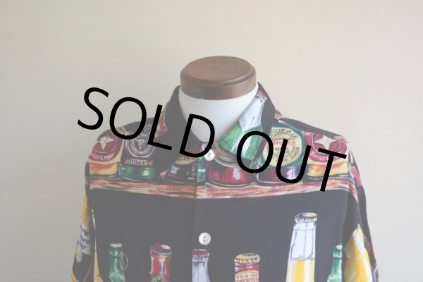 画像7: 1990s ビール柄 コットンシャツ　 MADE IN USA　 表記L  (7)