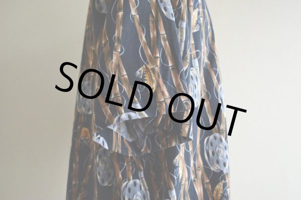 画像11: 1990s HIGH SEAS フライフィッシング柄 コットンシャツ  MADE IN USA  表記L  (11)